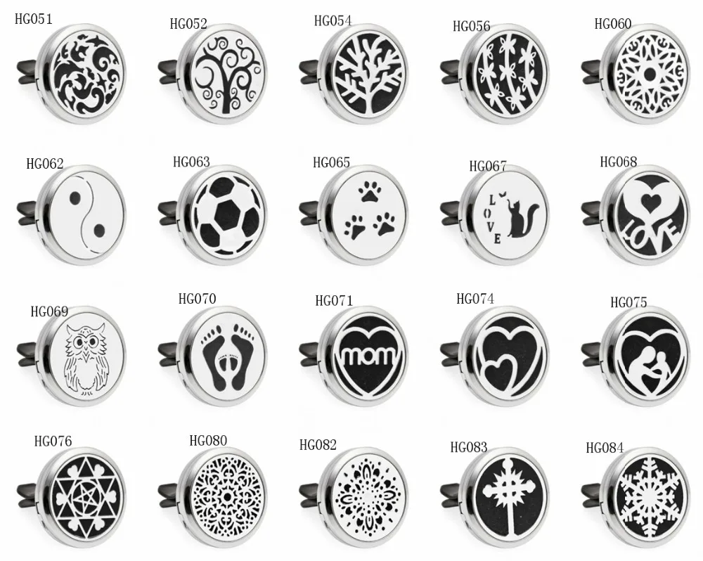 

20 styles paws footprint cloud Aroma Locket Car Diffuser vent clips parfum Essential Oil Perfume locket Magnetic 10 Pad random