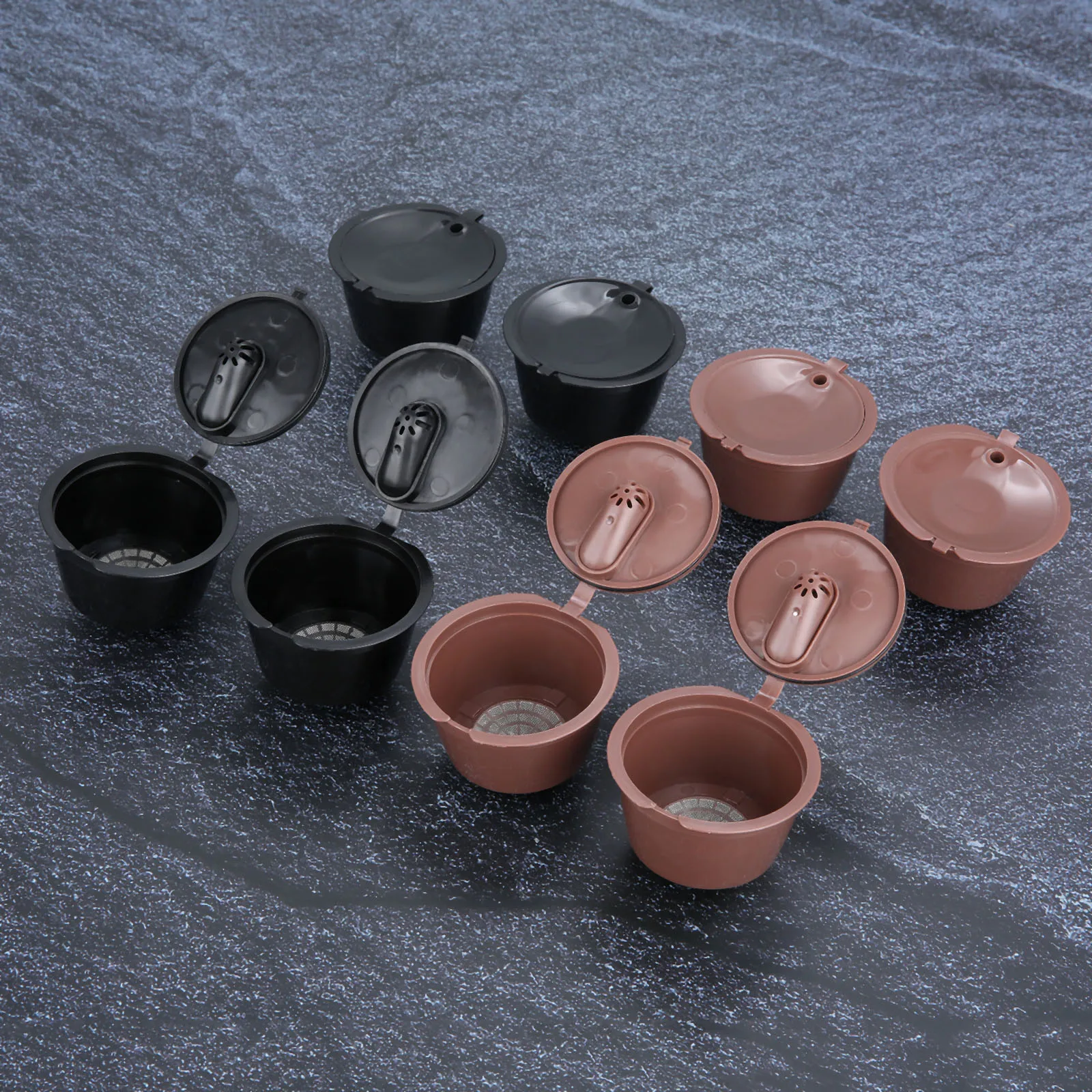 

New 4Pcs Coffee Capsules Filter Cup Refillable Reusable Coffee Capsule Pods For Dolce Gusto Machines i Cafilas