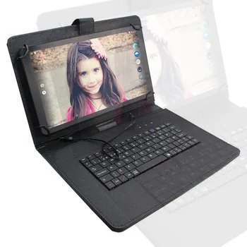 

10.1 inch Q1198A RK3128 Quad core Tablet PC Android 6.0 1024*600 1GB+16GB WiFi HDMI +Keyboard Case Black Tablet