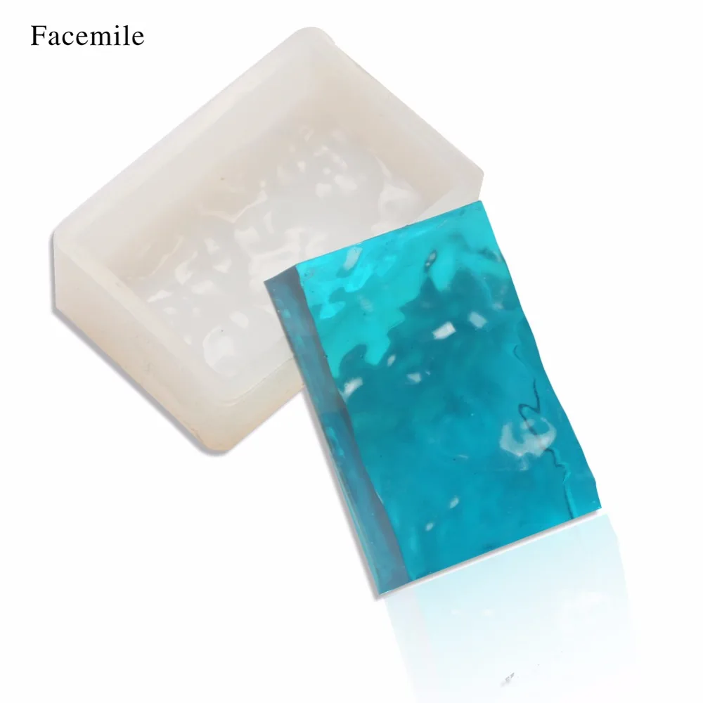 

Facemile Rectangular Water Ripple Shaped Pendant Mold DIY Silicone Resin Casting Jewelry Mould Craft Tools