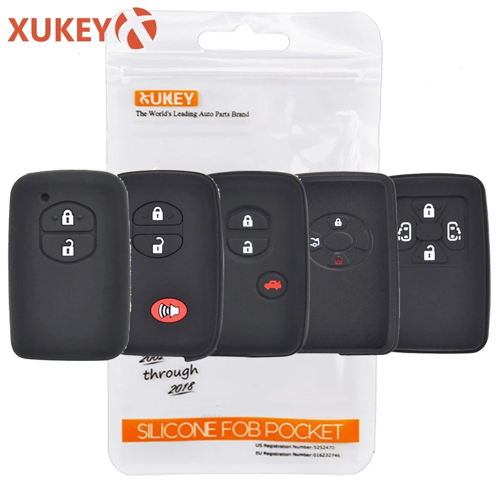 

Silicone Remote Key Case Cover For Toyota Camry Prius Avalon Highlander Yaris Vios Vitz Landcruiser Prado 4-Runner RAV4 Ractis