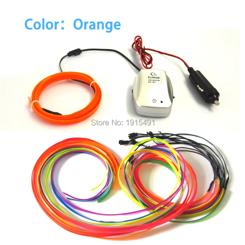 DC12V звуковые активированные диски + 1 метр 2 3 мм юбка EL wire 10 видов цветов выбор