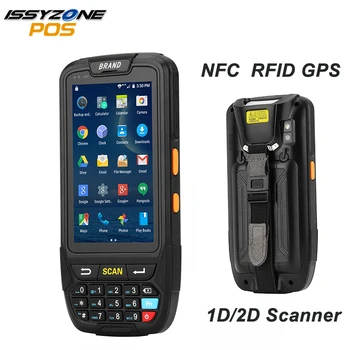 ISSYZONEPOS 4G Handheld PDA Android 8.1 POS Terminal Touch Screen 2D Barcode Scanner Wireless Wifi Bluetooth GPS Barcode Reader 2 4ghz wireless handheld laser barcode scanner gun black yellow