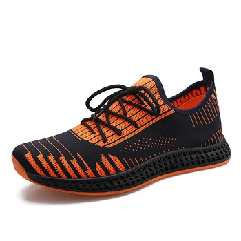 

Men Fly-knitted Shoes for Man Sneaker Size 39-44 Male Fashion Sock Shoes Designer Causal Shoes 2018 Men Summer Shoes