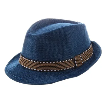 

Cool!!Fashion Baby Hat Baby Cap Kid Hat Mixing Style Hot Sale Jazz Cap For Boy Girl Hat Newborn Photography Prop Trilby-Blue
