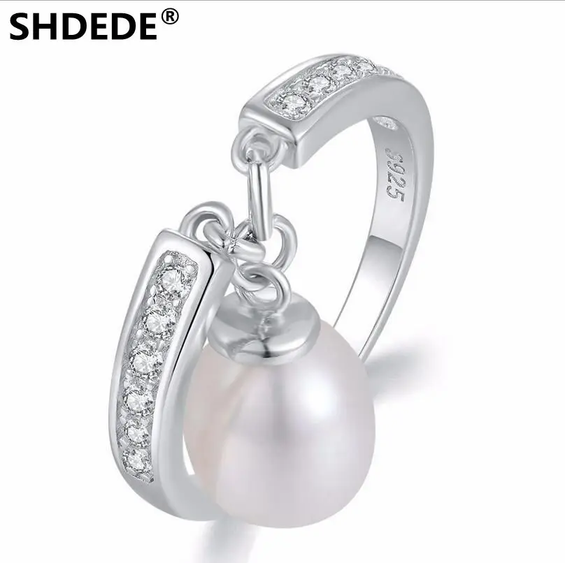 Ювелирные изделия SHDEDE из чистого серебра 925 пробы с овальным пресноводным