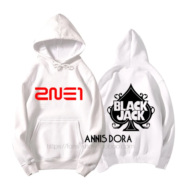 2ne1 Black Jack 21 Logo Zip Hoodie