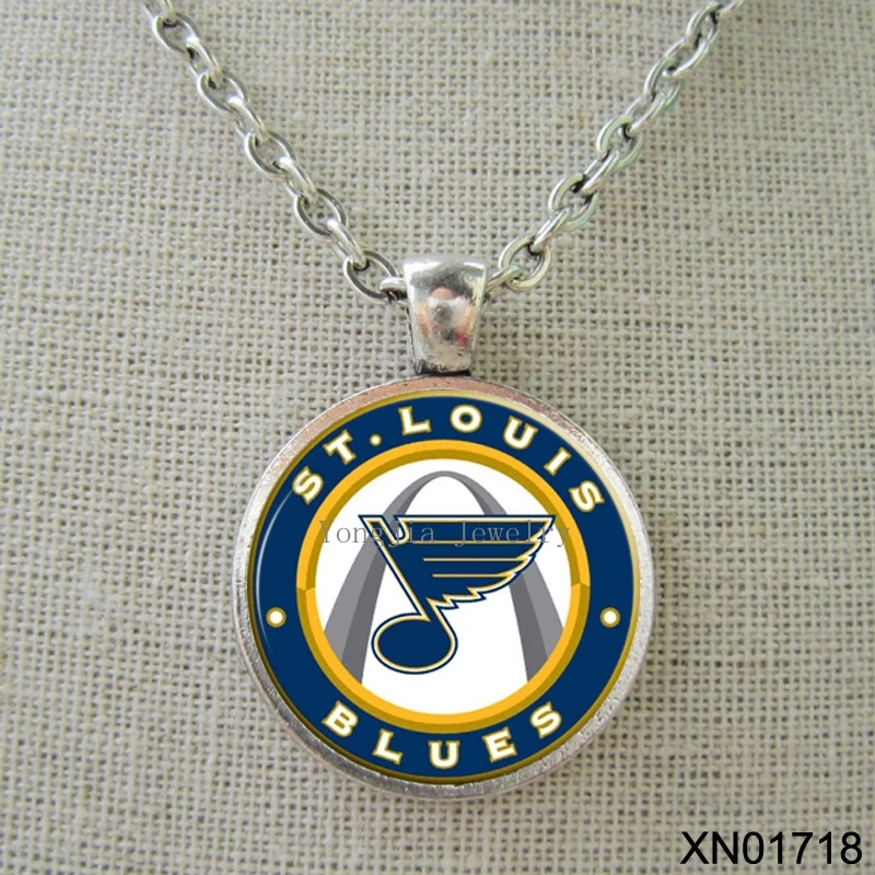 National Hockey League team jewelry St. Louis Blues necklace pendant