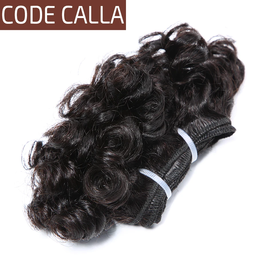 Code Calla Short-cut Bouncy Curly Raw Virgin Brazilian Human Hair Bundles 3 PCS 6 Inch Natural Color 6Pieces Can Make One Wig Code Calla Short-cut Bouncy Curly Raw Virgin Brazilian Human Hair Bundles 3 PCS 6 Inch Natural Color 6Pieces Can Make One Wig