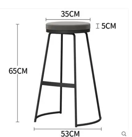 Nordic Iron Art Household Bar Chair Modern Simple Bar Chair High Stand Bar Chair Bar Chair Beauty Bench - Цвет: 6