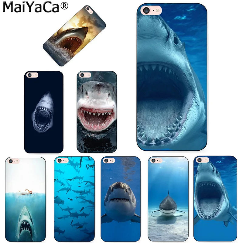 

MaiYaCa shark sea Fashion Fun Dynamic phone case for iPhone 8 7 6 6S Plus X 5 5S SE 11pro max case Cellphones