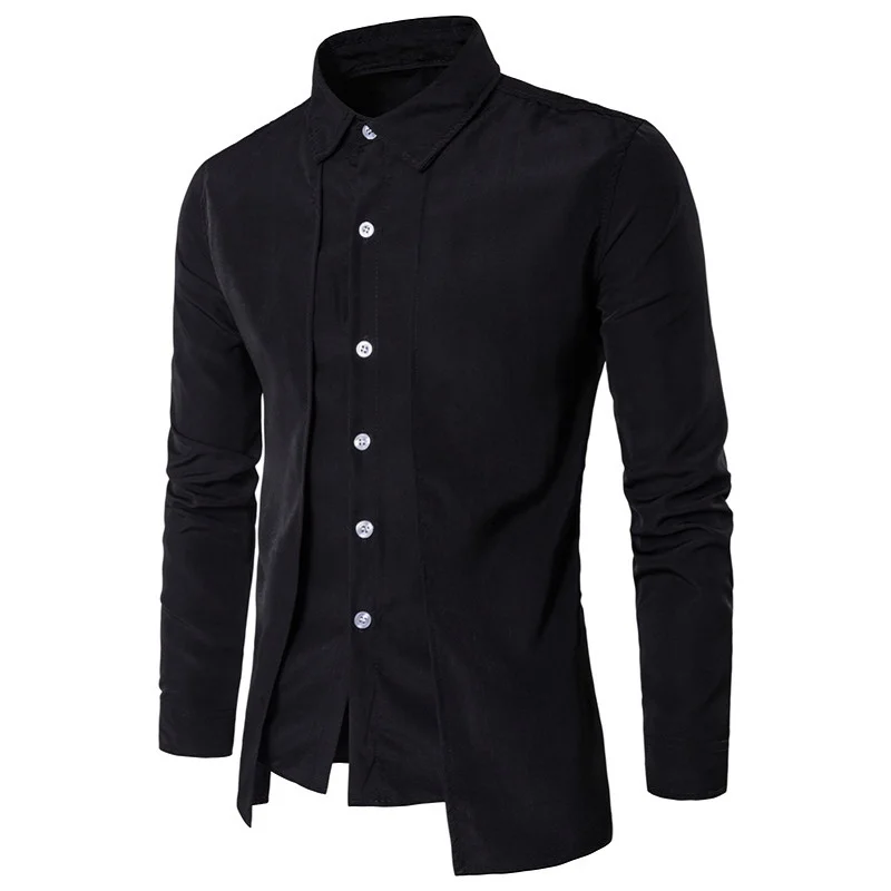 

High Quality New Fashion Men Slim Shirts Man Casual Long Sleeve Cotton Shirt Male Spring Autumn Tops Undershirt Clothing