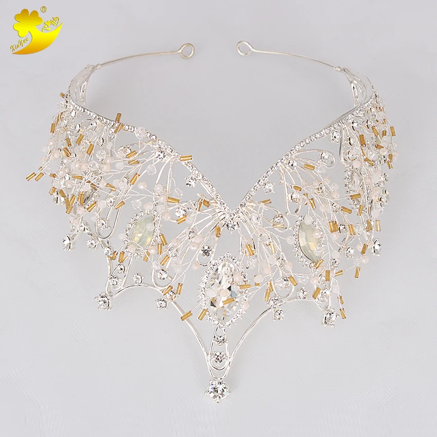 

XinYun New Fashion Temperament Crystal Headpiece Bride Hair Accessories Crown Princess Party Rhinestone Simple Crown And Tiaras