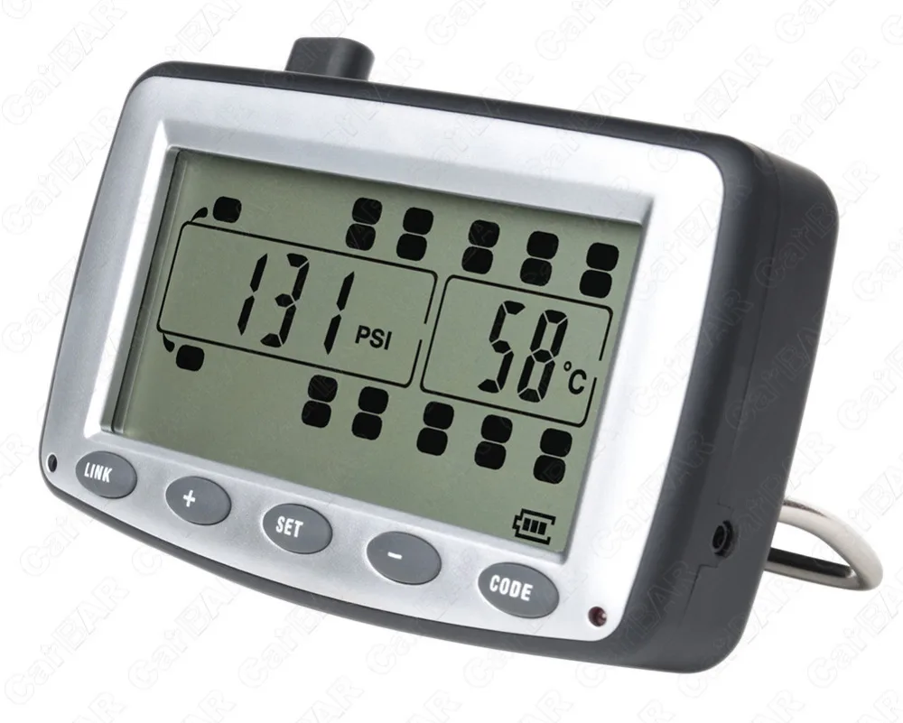 Tire Pressure Monitoring System TPMS for Truck &Trailer with External Sensors Support High Low Pressure Temperature Alarm CARBAR