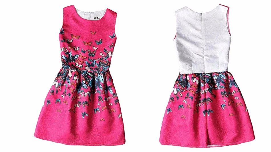 Платья для девочек от 5 до 20 лет г. Новые летние платья для девочек-подростков с цветочным принтом и бабочками, рождественское праздничное платье для детей, vestido