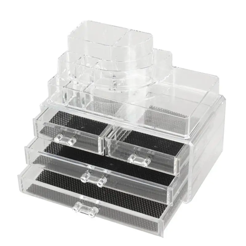 

3 Layers Cosmetic Tools Organizer Acrylic Clear Case Jewellery Makeup Draws Holder Ladies Beauty Tools Brushes Storage Box