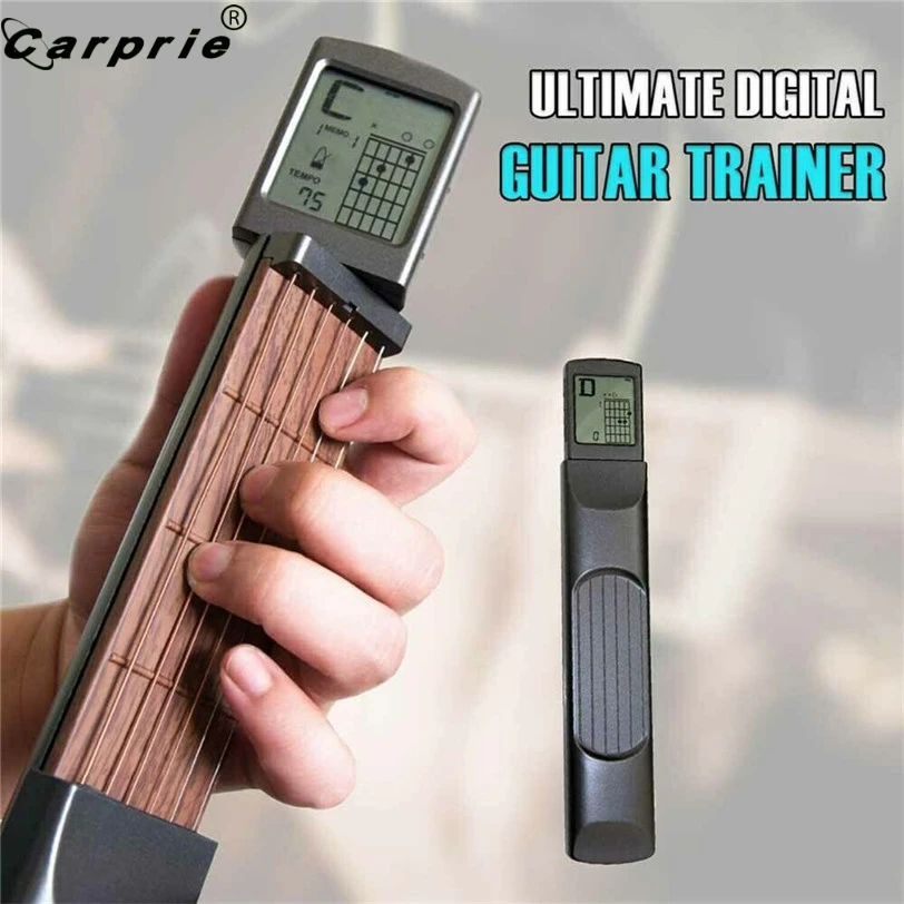 

Ultimate Digital Guitar Trainer Portable Pocket Guitar Wooden Practice 6 Strings Guitar Trainer Tool Gadget for Beginners 90606