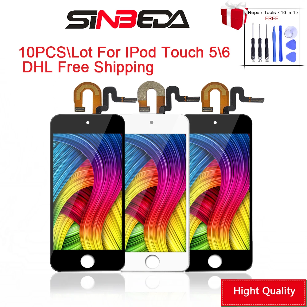 Высокое качество сенсорный + экран 10 шт/партия для iPod Touch 6 ЖК-дисплей дигитайзер