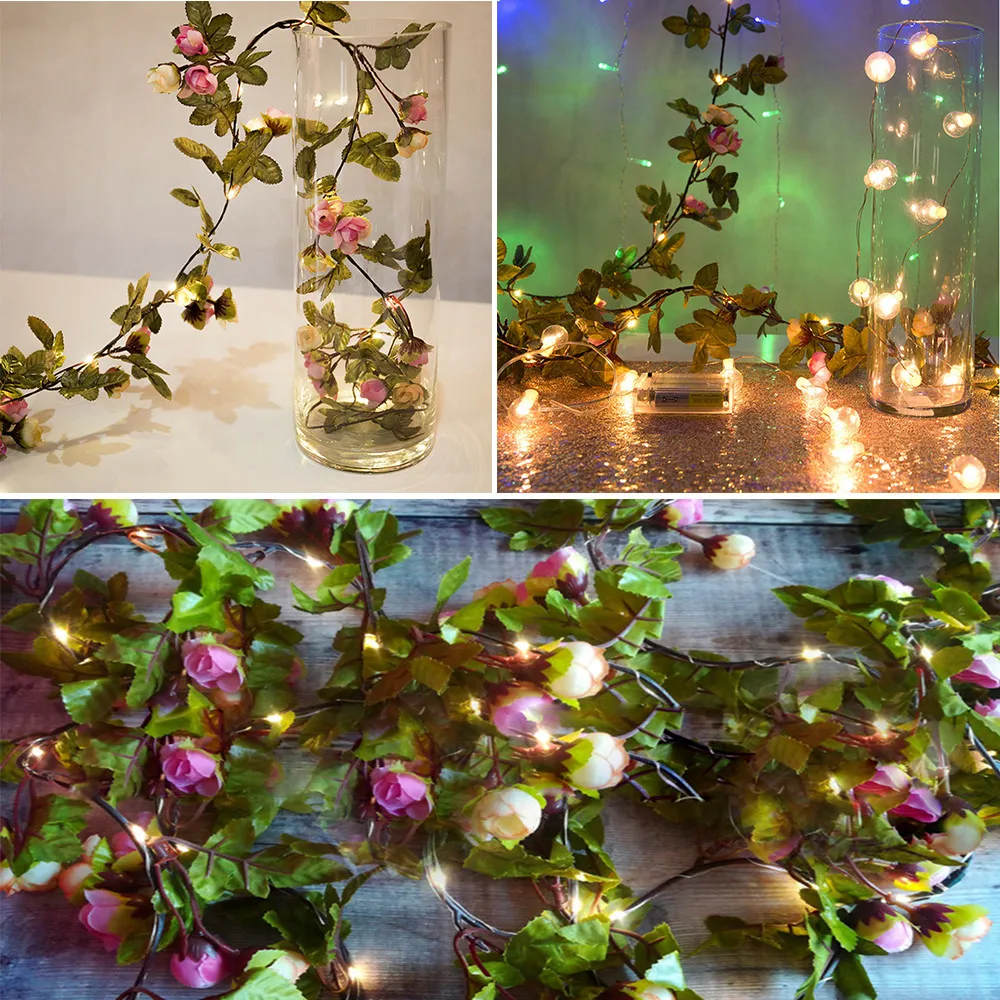 

LED String Copper Wire Christmas Lights Battery Xmas Party Fairy Decor Lamp