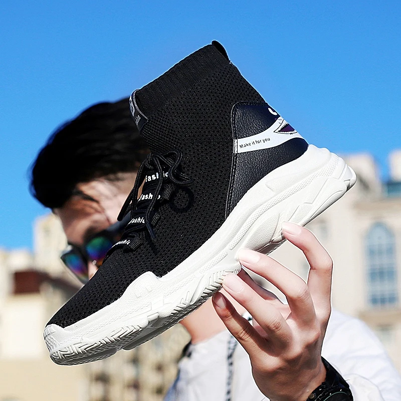 

Hot Men Running Shoes Jogging Men Good Quality Sports Shoes Mens Designer Sneakers Mens Athletic Knit Socks Shoes High Quality