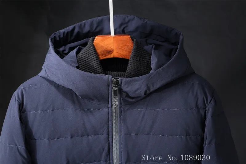 Новая повседневная мужская длинная куртка-пуховик брендовая ультра тонкая мужская куртка, ветронепроницаемая Водонепроницаемая зимняя Легкая стеганая куртка для мужчин
