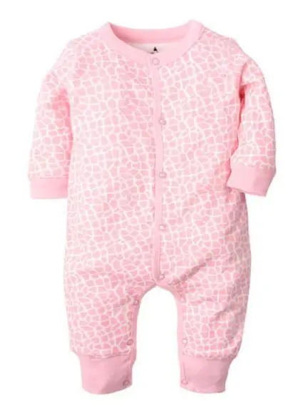 Pijama infantil; одежда для малышей; пижамы-комбинезоны для девочек; пижамы для маленьких мальчиков; комбинезон для новорожденных; ползунки для малышей - Цвет: Pink leopard