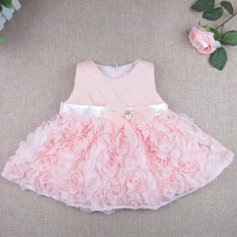 rose dress for baby girl