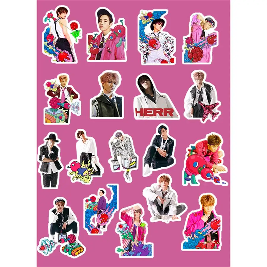 

Kpop NCT#127 Cherry Bomb Adhesive Photo Sticker for Mobile Phone Notebook Laptop DIY Decorative Stickers