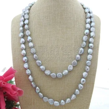 

N112013 53'' 11x14MM Gray Baroque Pearl Necklace