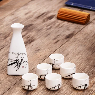 taza de té retro de estilo chino/japonés taza de sake de té de Kung Fu juego de regalo #1 Juego de tazas de té de cerámica de 4 piezas 