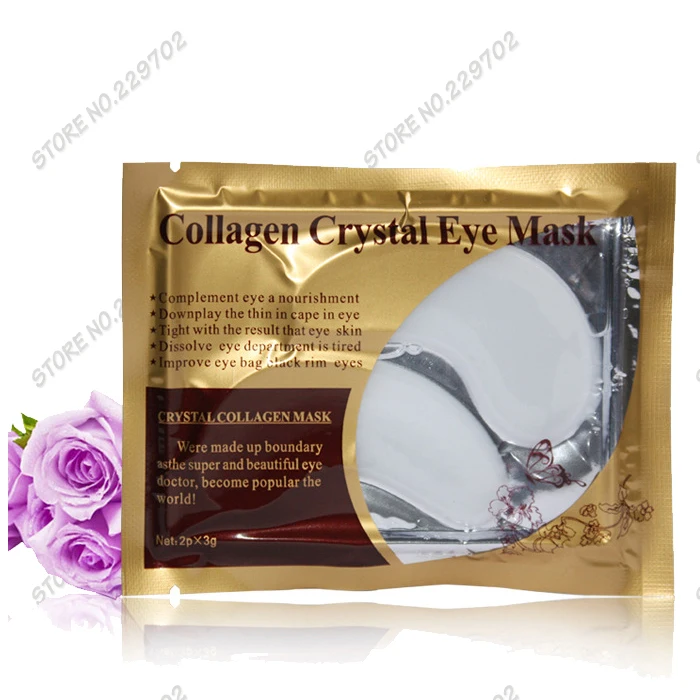 10 упаковок/партия увлажняющий и отбеливающий Crystal коллагеновая молочно-маска для глаз Crystal коллагеновая маска для глаз