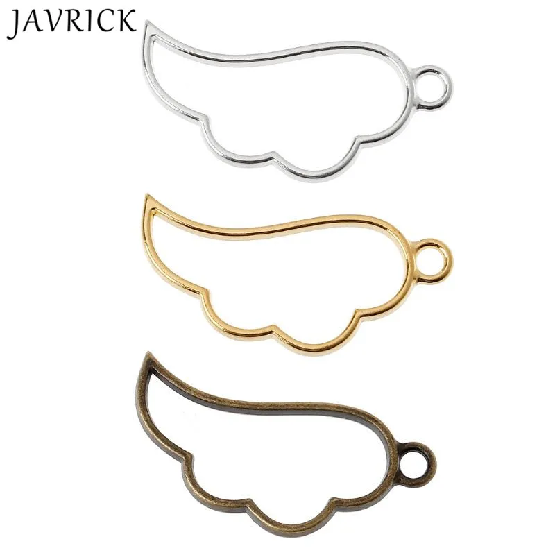 

10Pcs Wing Charm UV Frame Pendant Open Bezel Setting UV Resin Jewelry Making