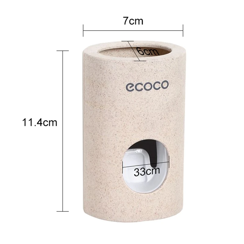 Bathroom Degradable Wheat Straw Paste Stick-Up Type Household Automatic Toothpaste Squeezers Reusable for Home Family