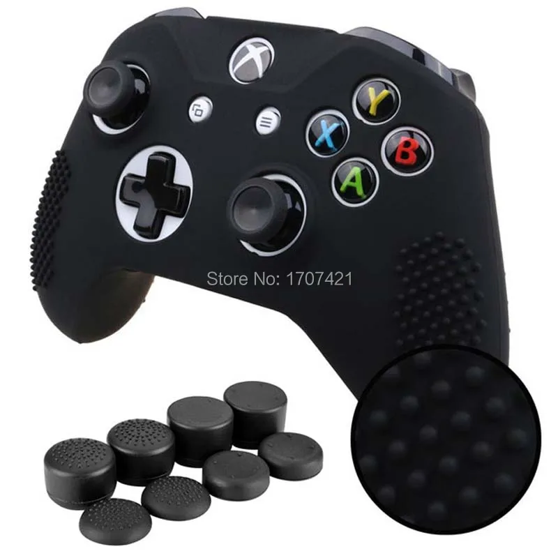 

Silicone Controller Case Cover For Microsoft Xbox One X for X box One S Slim Gamepad Protective with Joystick Caps Pack