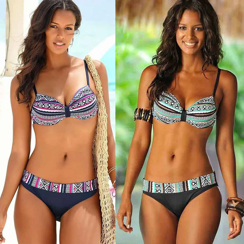 SPORLIKE Bikinis Women Swimsuit 2017 Summer Beach Wear Push Up Bikini