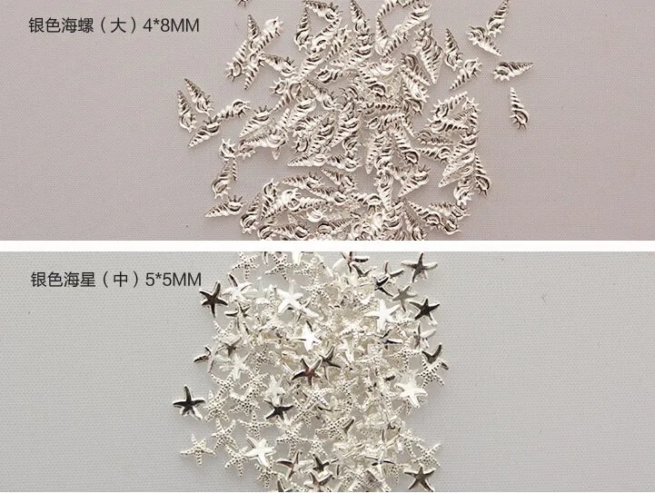Estrela do Mar Lote Concha Pineappler Aolly Metal Unha Parafuso Prisioneiro Decoração 3mm 5mm 10000 Pçs - 3d 3 High Quality Beleza e saúde