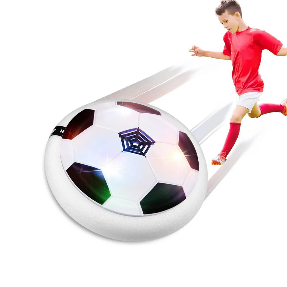 Novelty LED Light Flashing Arrival Air Power Soccer Ball Disc Indoor
