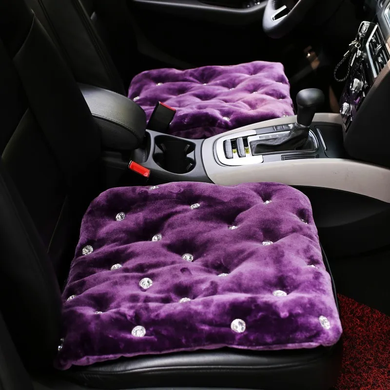 Winter-Rhinestone-Plush-Car-Front-Seat-Cushion-For-Woman-Universal-Auto-Pads-1pcs-Purple-l1