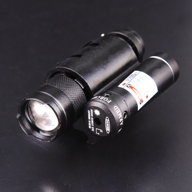 Zoomable Focus torch for 20mm rail Hunting Rifle compact red dot laser sights