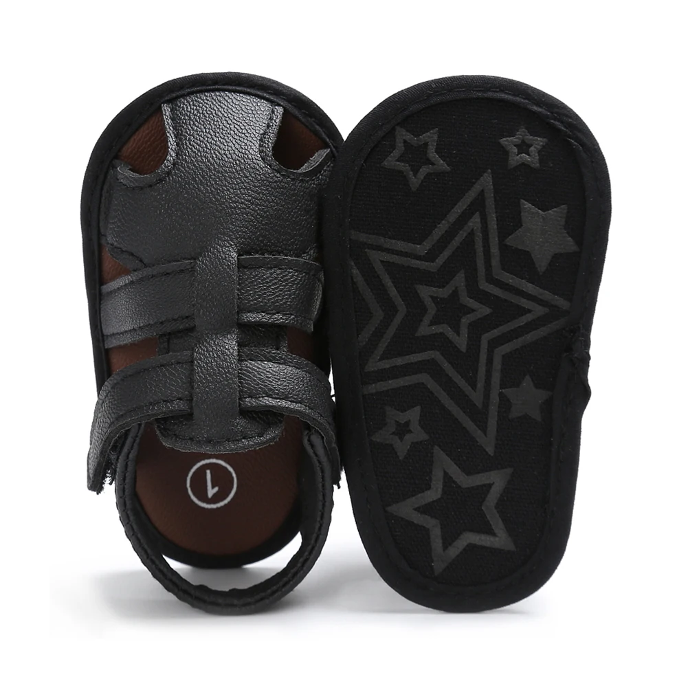 Обувь для мальчика обувь для новорожденных черная серая мужская обувь для малышей летние полиуретановые кожаные для детей