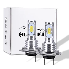 2 PCS 72W Super Bright H7 LED H4 Car lights Headlight 3000lm CANBUS Error Free H1 LED Bulb White H11 Fog Lights For Car Headlamp