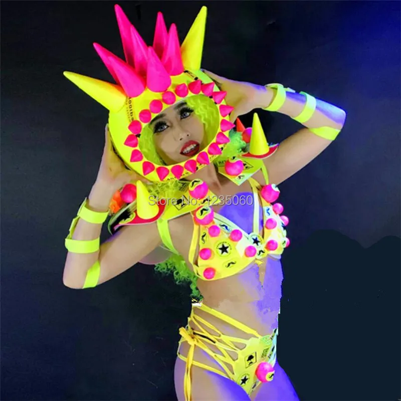 Nightclub-Fluorescent-Stage-Perfromance-Costumes-Space-Helmet-Bikini-Sexy-Lady-Evening-Party-Dress-Clothes (3)_