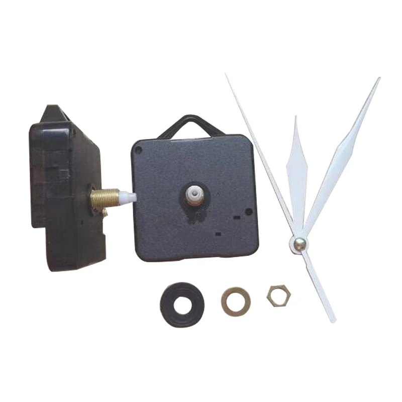 

2 years warranty 10 sets mute mechanism Quartz Clock Movement Kit Spindle Mechanism shaft 16mm with hands Wholesale and Retail