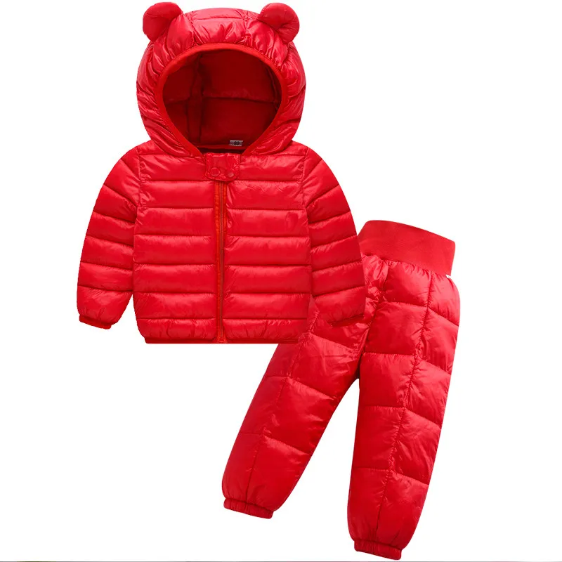 

winterjas jongen Girls boys winter coat kids down coat Winter jackets girls outerwear children clothes 2PCS set doudoune fille