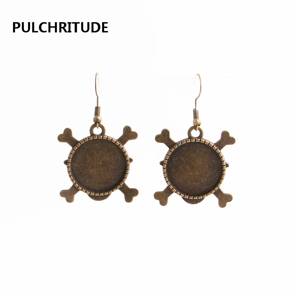 

PULCHRITUDE 12pcs/lot Metal Alloy Zinc Anchor Charm Fit Round 20mm Cabochon Set Pendant Drop Earing Diy Jewelry Making C0781