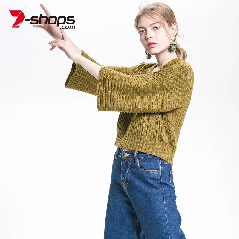 Ccibuy Sale Women Sweater V-Neck Dropped Shoulders Wide Bat Long Sleeves Chunky Knit Jumper Female Sweater Jumper Ladies 2019 Ccibuy Sale Women Sweater V-Neck Dropped Shoulders Wide Bat Long Sleeves Chunky Knit Jumper Female Sweater Jumper Ladies 2019