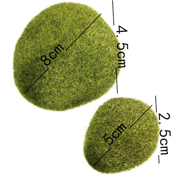 1 шт./лот искусственные камни покрытые мхом трава бриофит горшок для растений домашний сад бонсай украшения