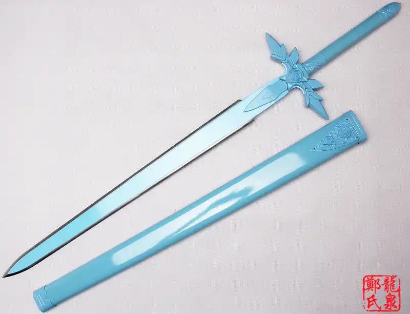 Metal Made Kirito Sword Art Online Blue Rose Eugio Replica Blade Project Alicization Wooden