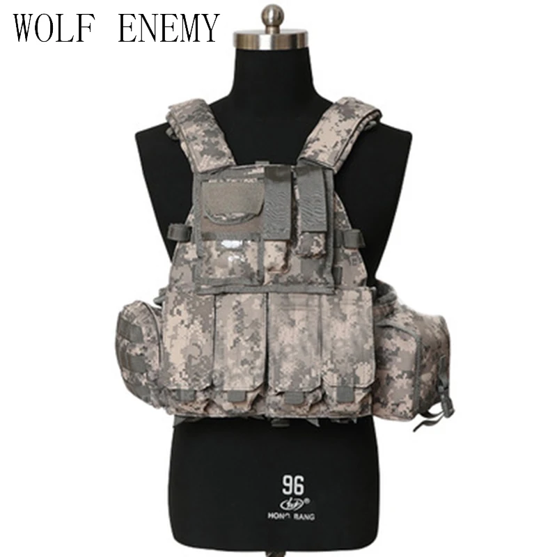 

Airsoft Military 1000D US Navy Seals Tactical Molle LBT 6094 Vest Outdoor Combat Hunting Nylon Molle Vest w/Pouches