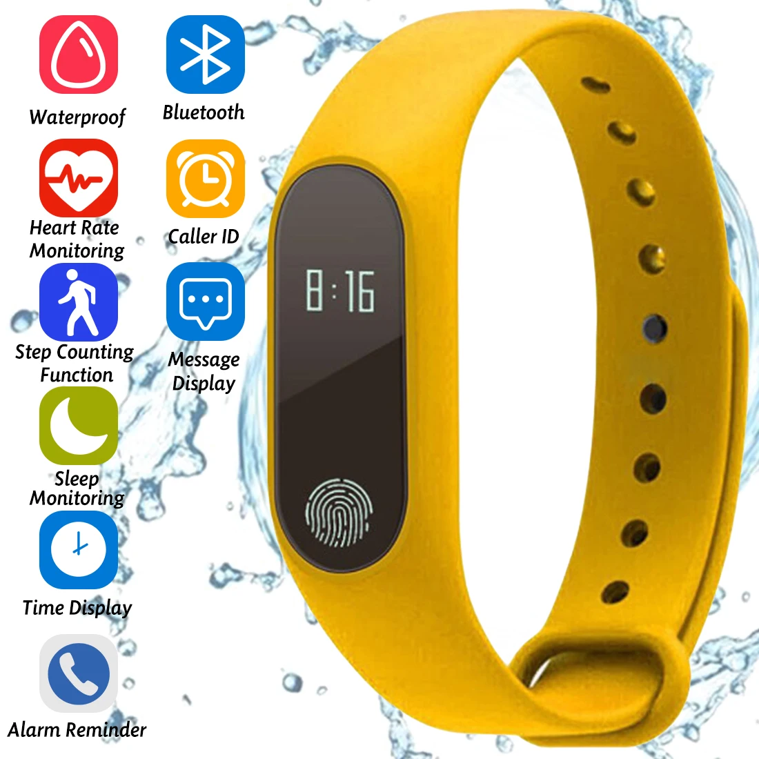 

Smart Band M2 Waterproof Band Heart Rate Monitor Bluetooth Smart Bracelet Sleep Fitness Tracker Pedometer Wristband